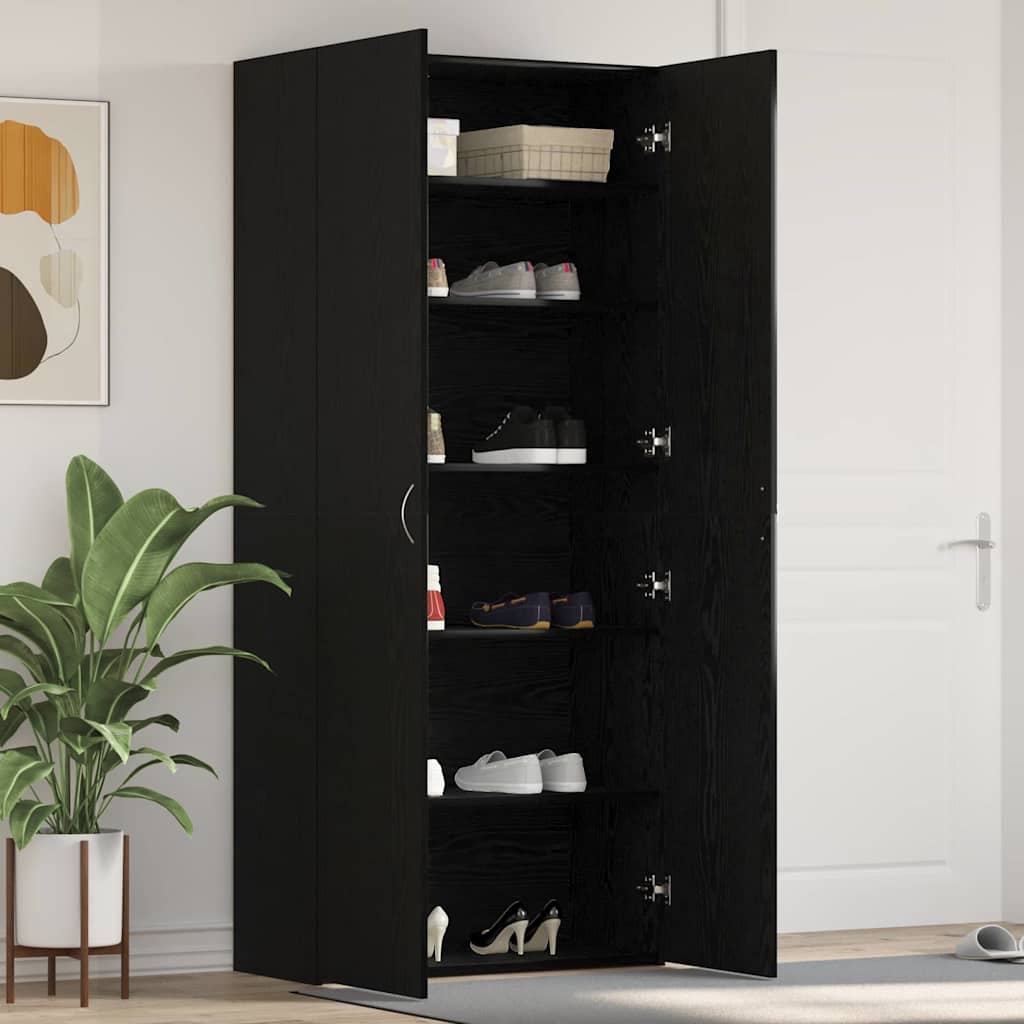 Sko Skab Med Hylde 80 X 35.5 X 180 Cm Konstrueret Træ
