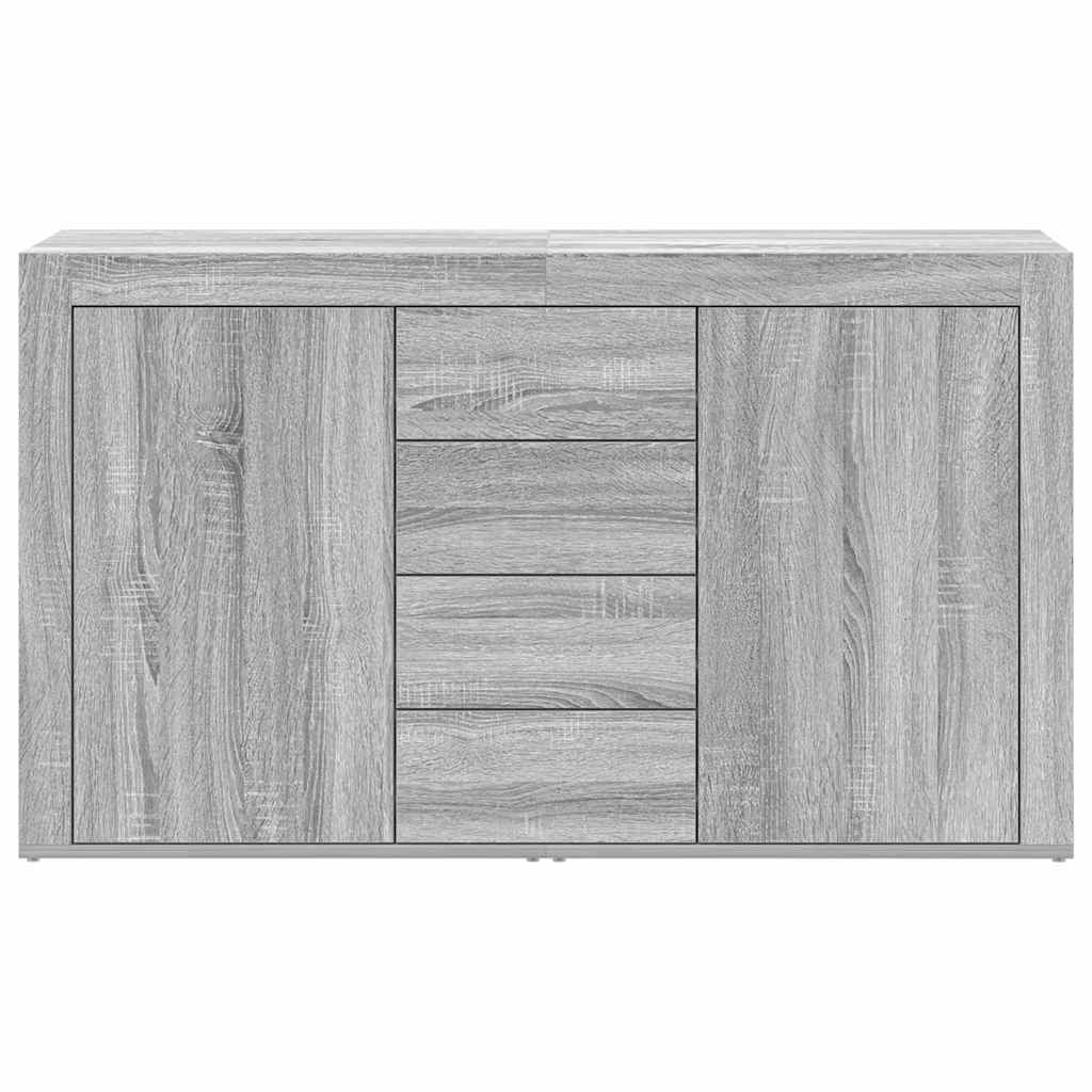 Sideboard Grå Sonoma-eg 120 X 36 X 69 Cm Konstrueret Træ - Billede 6