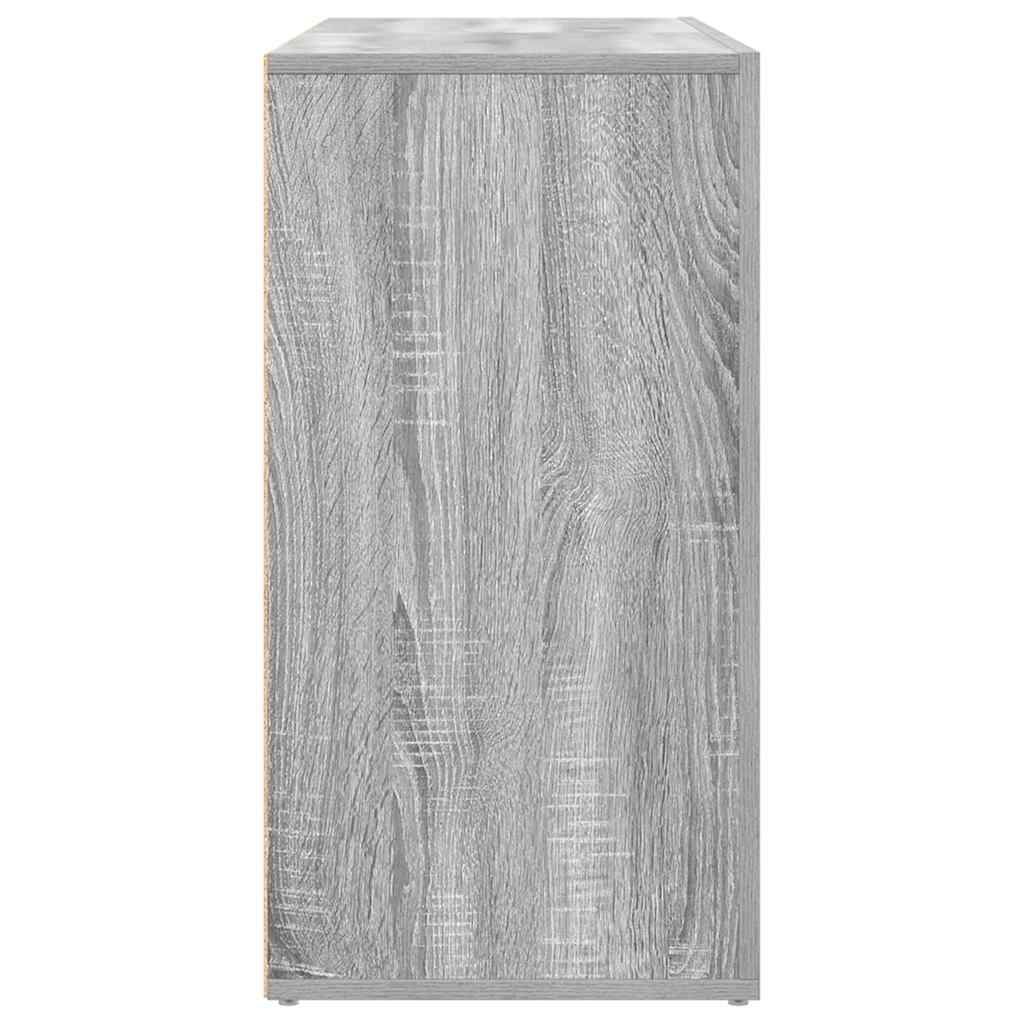 Sideboard Grå Sonoma-eg 120 X 36 X 69 Cm Konstrueret Træ - Billede 7