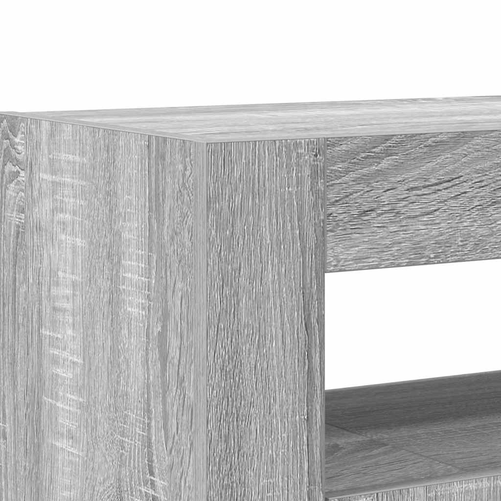 Sideboard Grå Sonoma-eg 116 X 30 X 75 Cm Konstrueret Træ - Billede 11