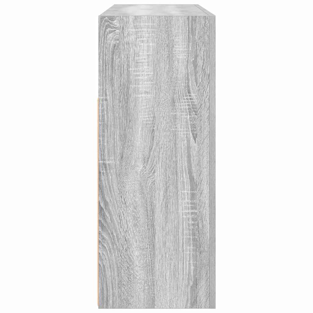 Sideboard Grå Sonoma-eg 116 X 30 X 75 Cm Konstrueret Træ - Billede 8