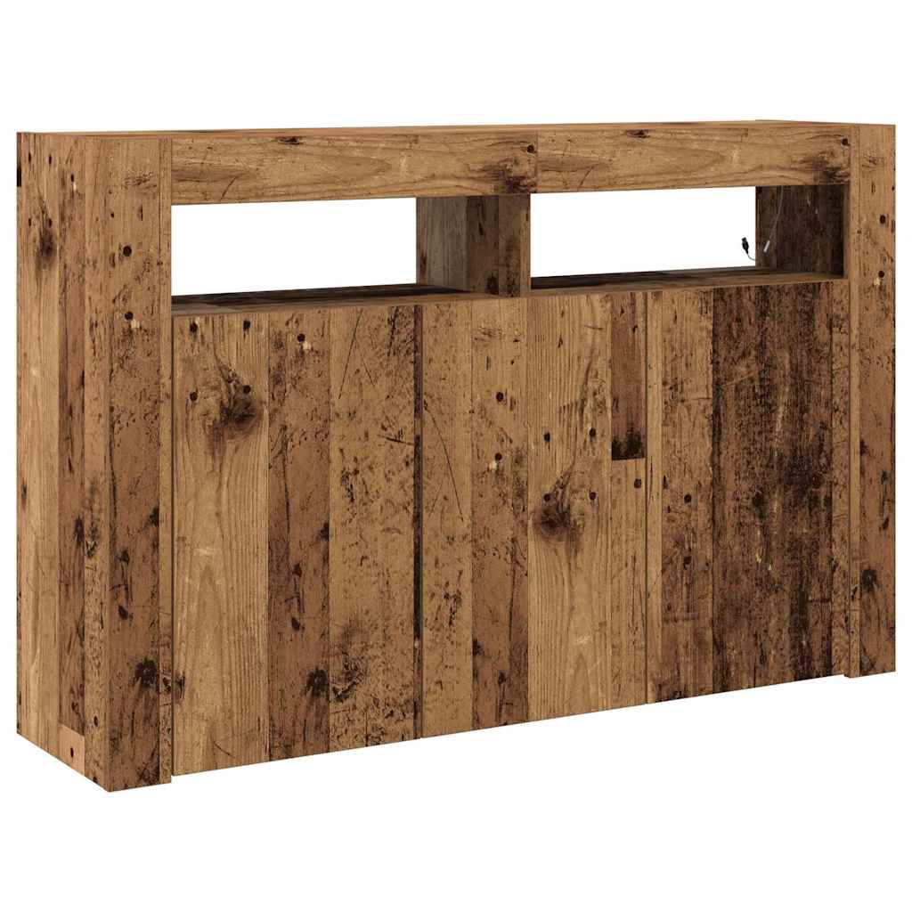 Sideboard Gammelt Træ 116 X 30 X 75 Cm Konstrueret Træ - Billede 2