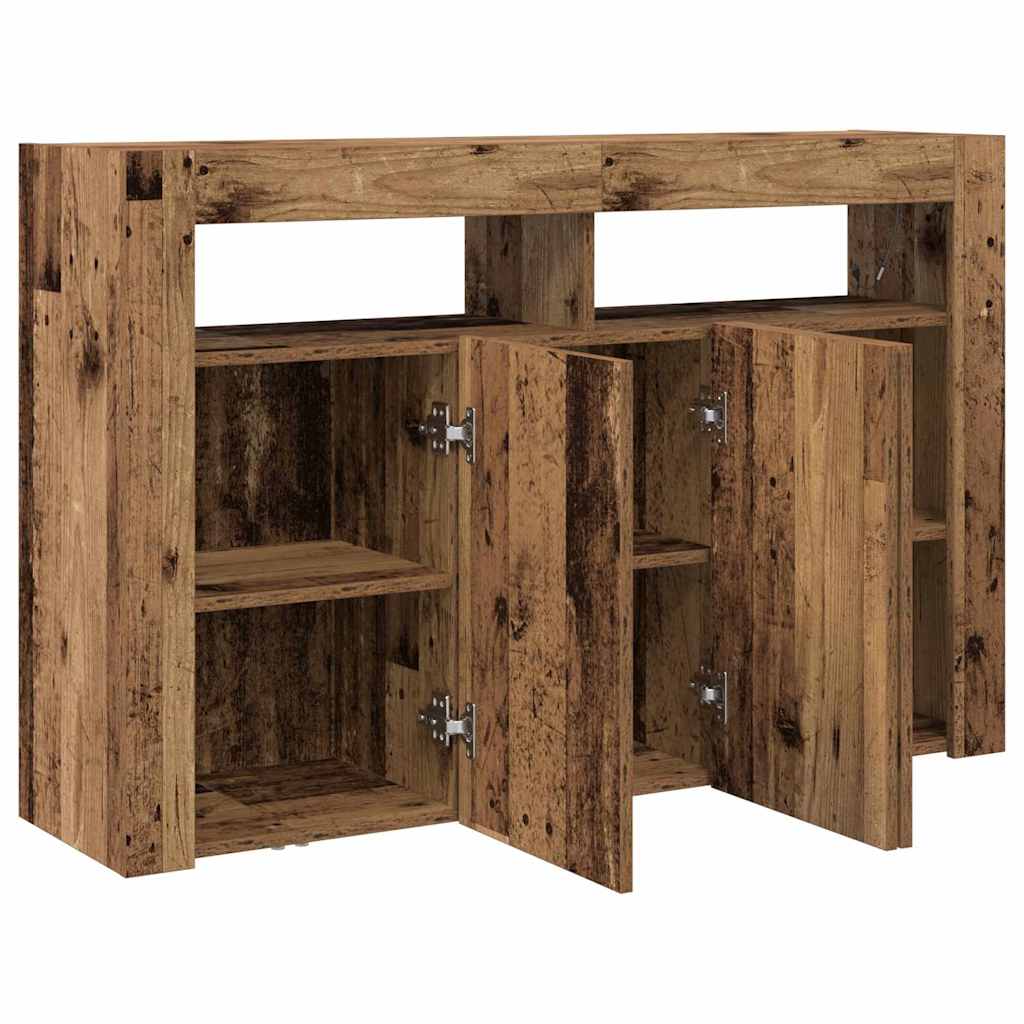 Sideboard Gammelt Træ 116 X 30 X 75 Cm Konstrueret Træ - Billede 6