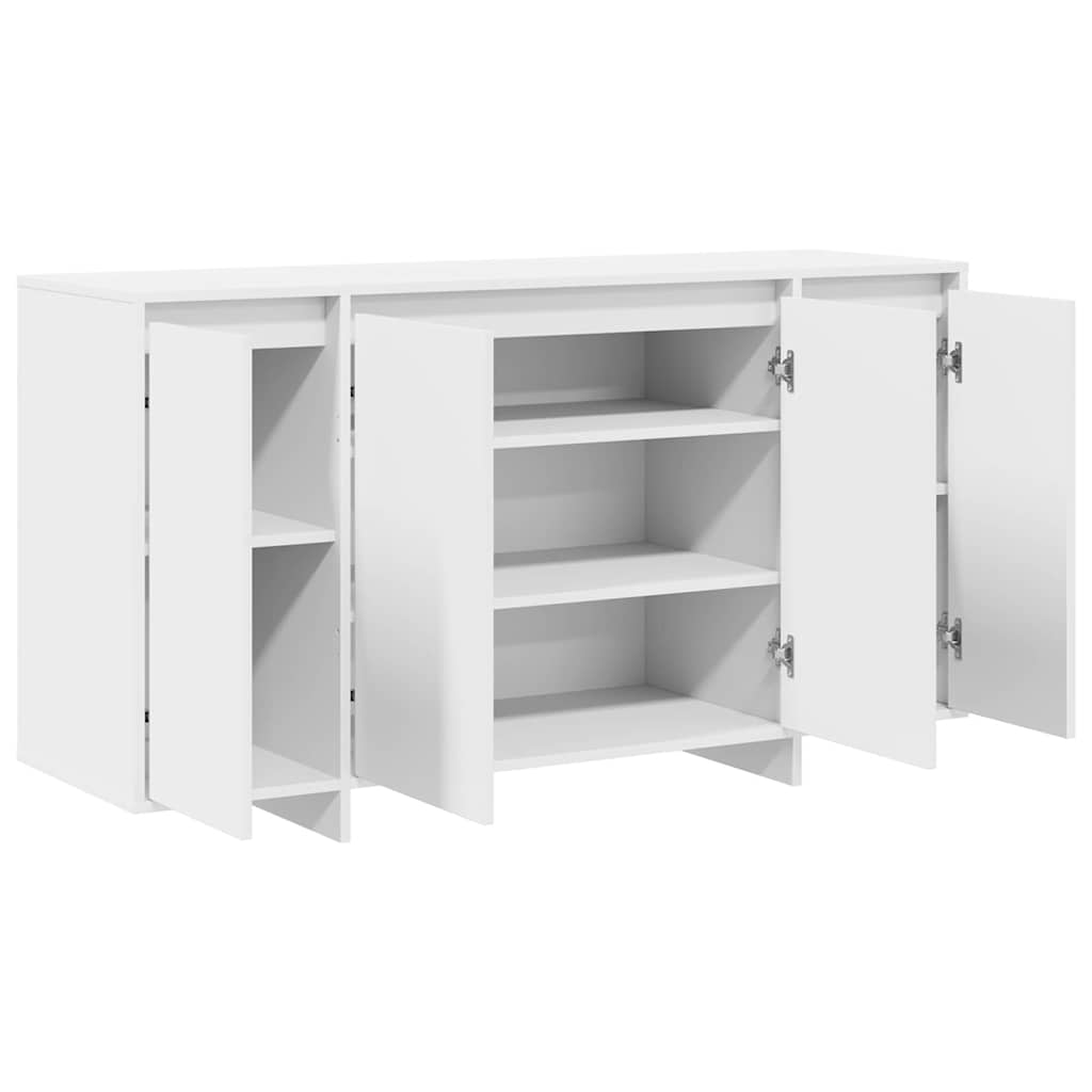 Sideboard Hvid 135 X 41 X 69 Cm Konstrueret Træ - Billede 5