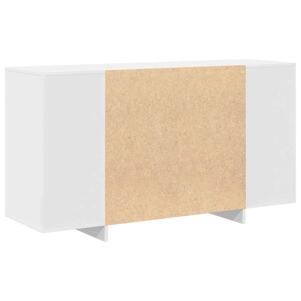 Sideboard Hvid 135 X 41 X 69 Cm Konstrueret Træ - Billede 8