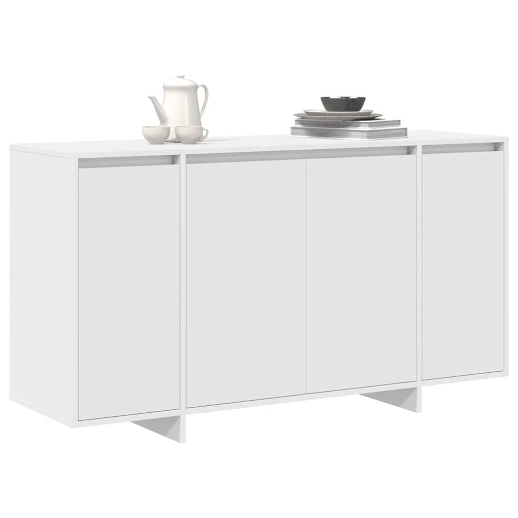 Sideboard Hvid 135 X 41 X 69 Cm Konstrueret Træ - Billede 3