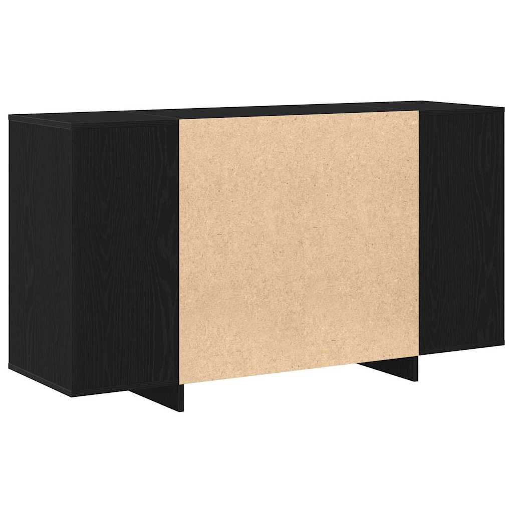 Sideboard Sort Eg 135 X 41 X 69 Cm Konstrueret Træ - Billede 8