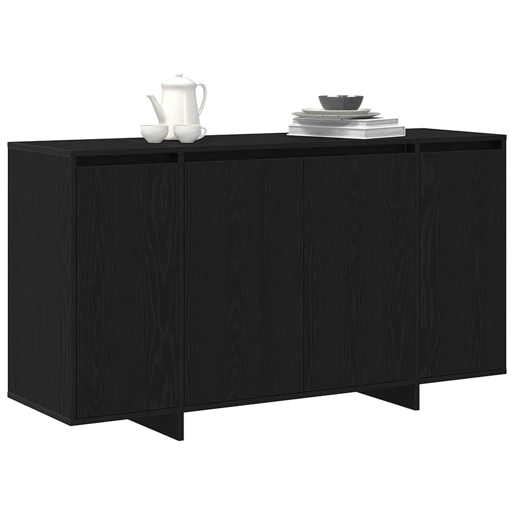 Sideboard Sort Eg 135 X 41 X 69 Cm Konstrueret Træ - Billede 3