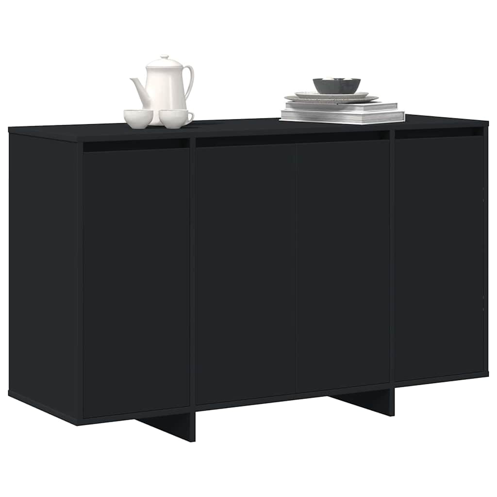 Sideboard Sort 120 X 41 X 75 Cm Konstrueret Træ - Billede 3