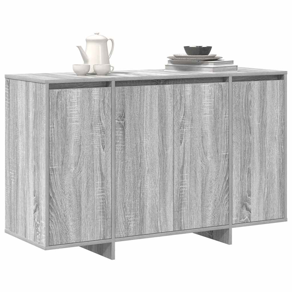 Sideboard Grå Sonoma-eg 120 X 41 X 75 Cm Konstrueret Træ - Billede 3