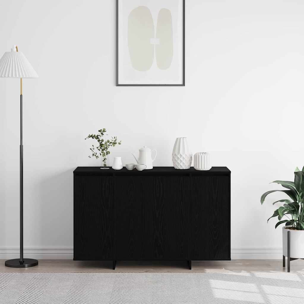 Sideboard Sort Eg 120 X 41 X 75 Cm Konstrueret Træ - Billede 4