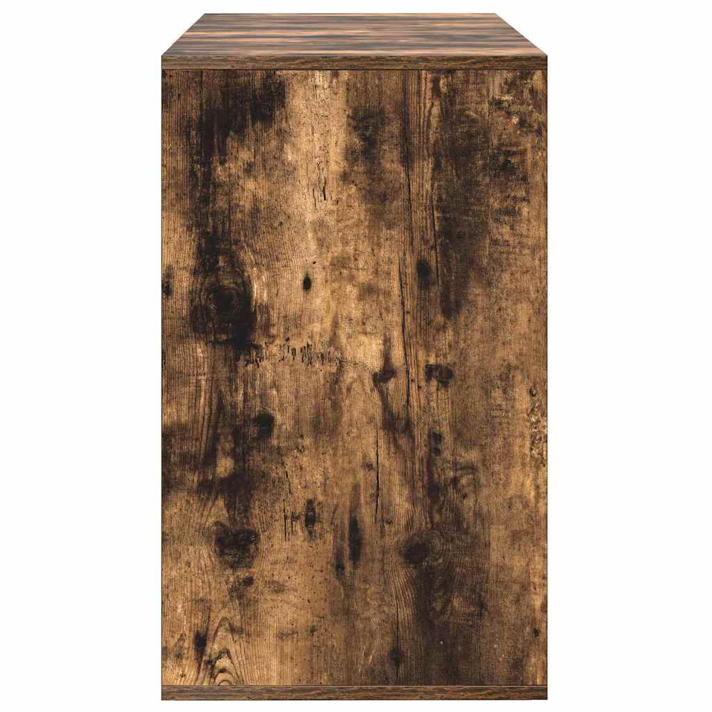 Sideboard Med Skuffe Røget Eg 120 X 41 X 75 Cm Konstrueret Træ - Billede 7