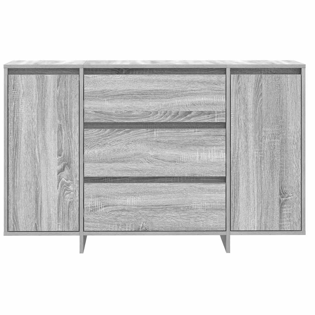 Sideboard Grå Sonoma-eg 120 X 41 X 75 Cm Konstrueret Træ - Billede 6