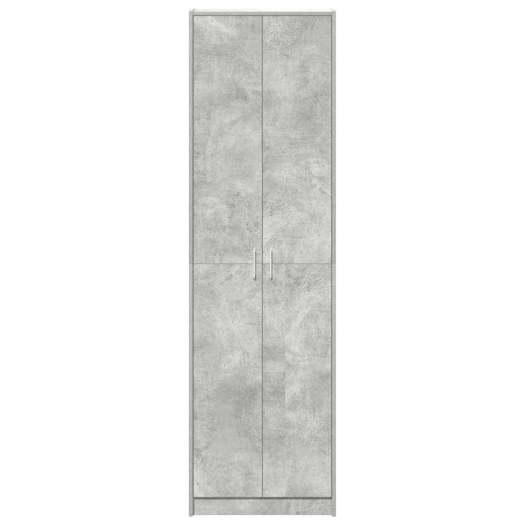 Garderobeskab Med Dør Betongrå 55 X 25 X 189 Cm Konstrueret Træ - Billede 6