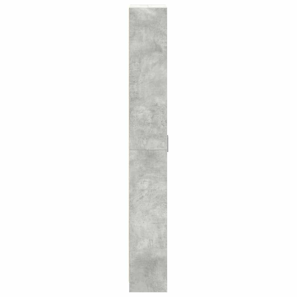 Garderobeskab Med Dør Betongrå 55 X 25 X 189 Cm Konstrueret Træ - Billede 7