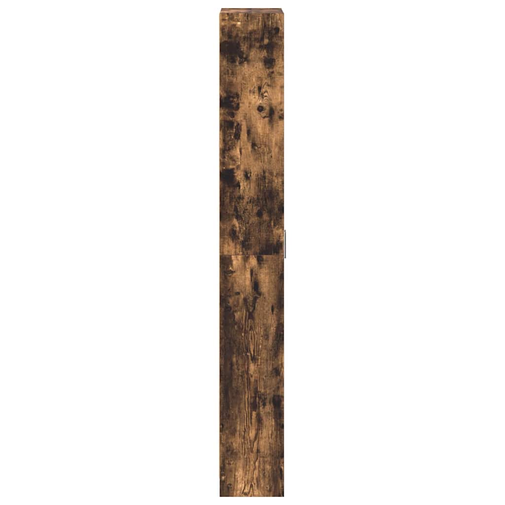 Garderobeskab Med Dør Røget Eg 55 X 25 X 189 Cm Konstrueret Træ - Billede 7