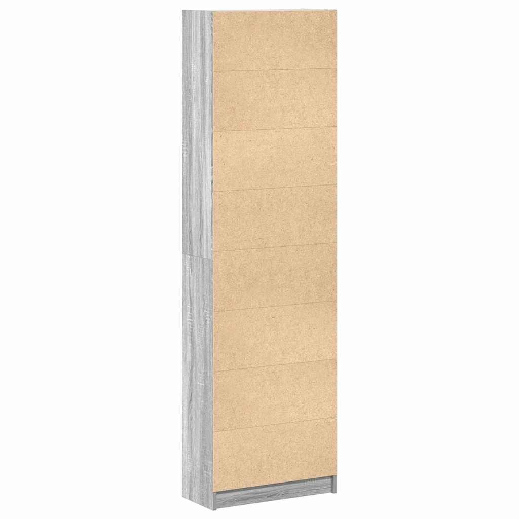 Garderobeskab Grå Sonoma-eg 55 X 25 X 189 Cm Konstrueret Træ - Billede 8