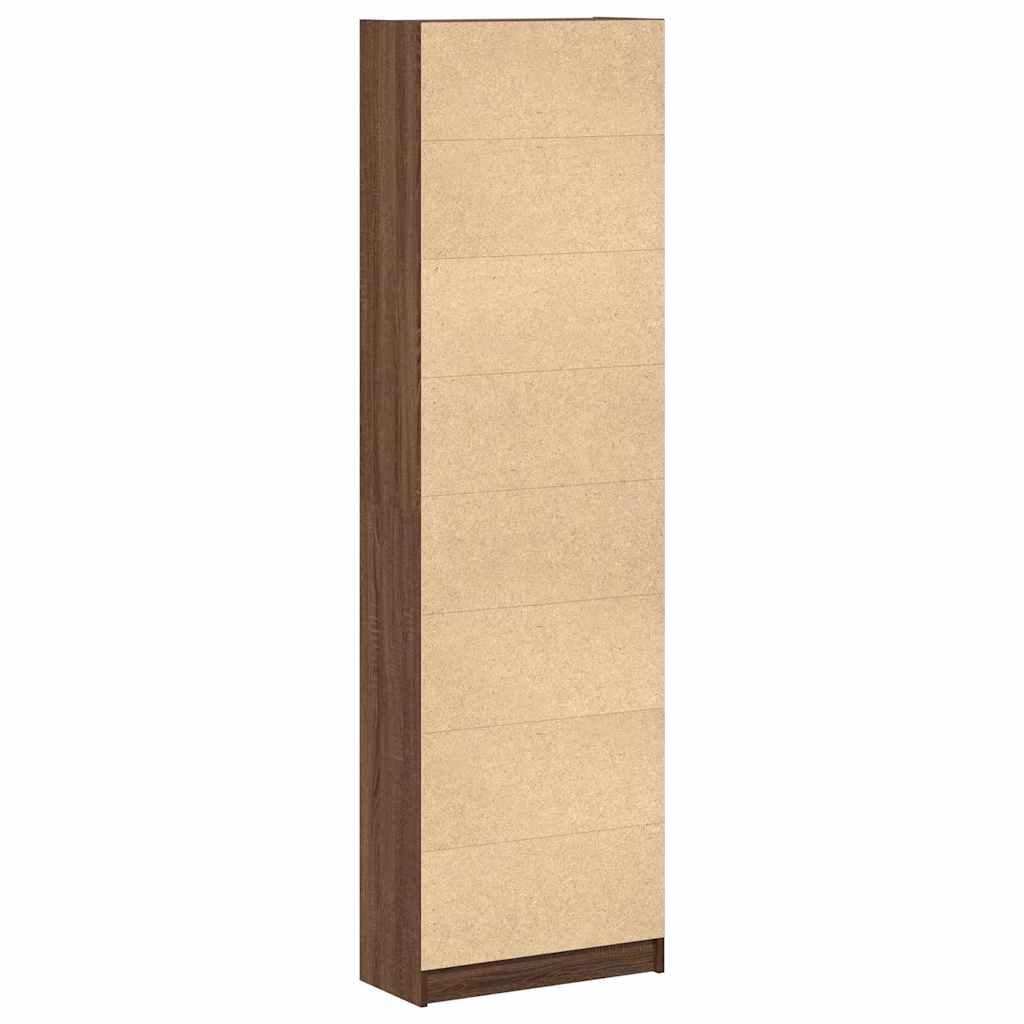 Garderobeskab Med Dør Brun Eg 55 X 25 X 189 Cm Konstrueret Træ - Billede 8