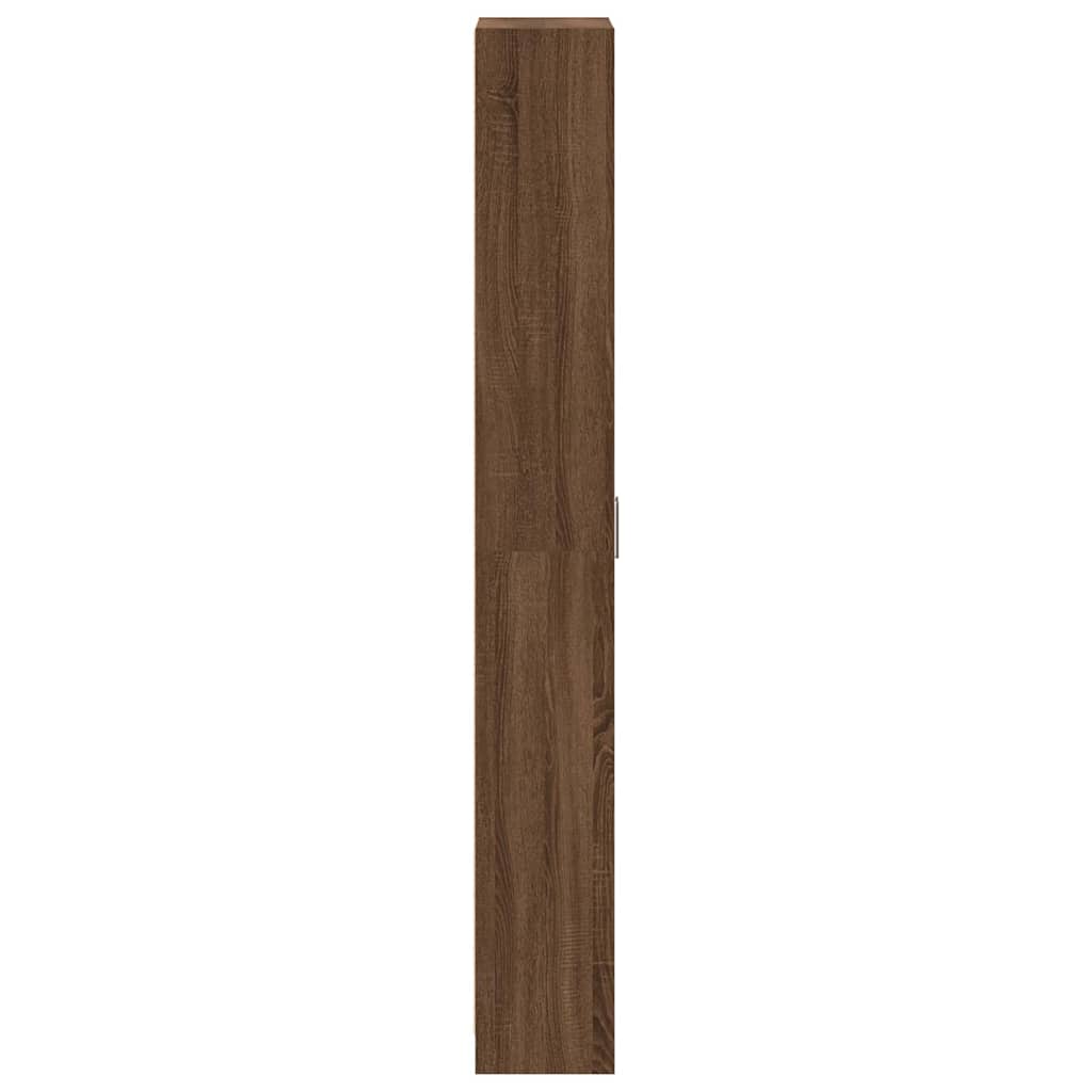 Garderobeskab Med Dør Brun Eg 55 X 25 X 189 Cm Konstrueret Træ - Billede 7