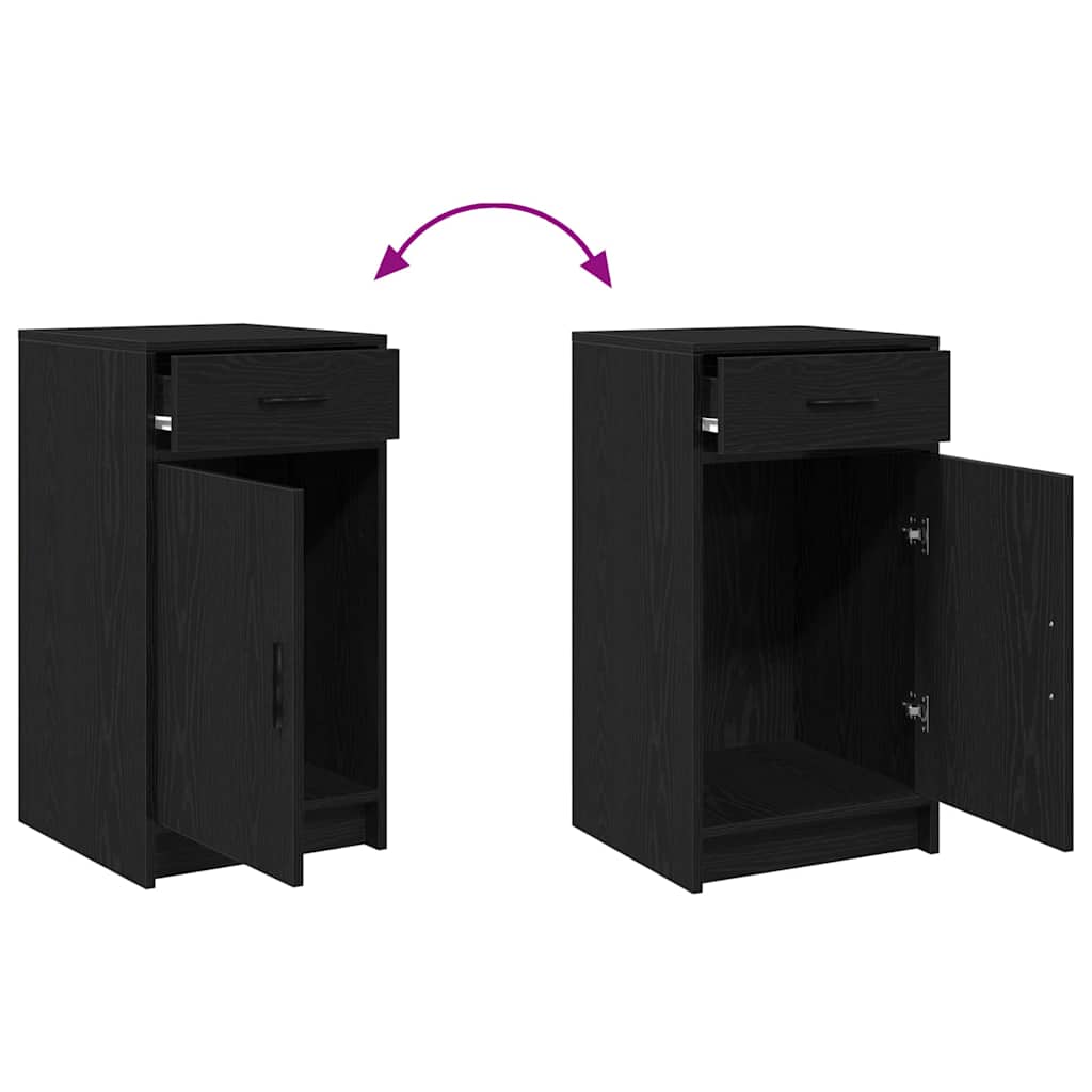 Klædeskab Med Dør 2 Pcs Sort 50 X 41 X 135 Cm Konstrueret Træ - Billede 13