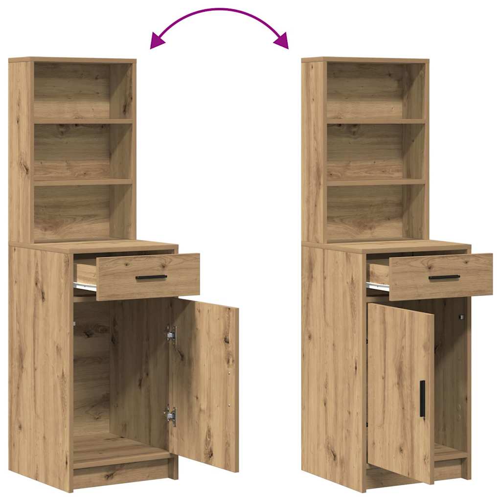 Klædeskab Med Dør 2 Pcs Brun 78.5 X 41 X 135 Cm Konstrueret Træ - Billede 13