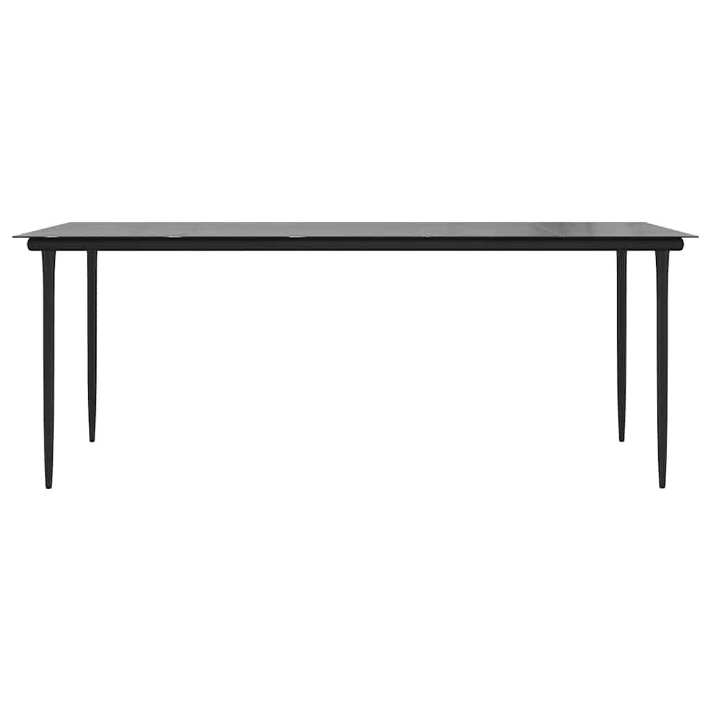 5 Dele Spisebordssæt Til Haven M. Hynder Polyrattan Glas Sort