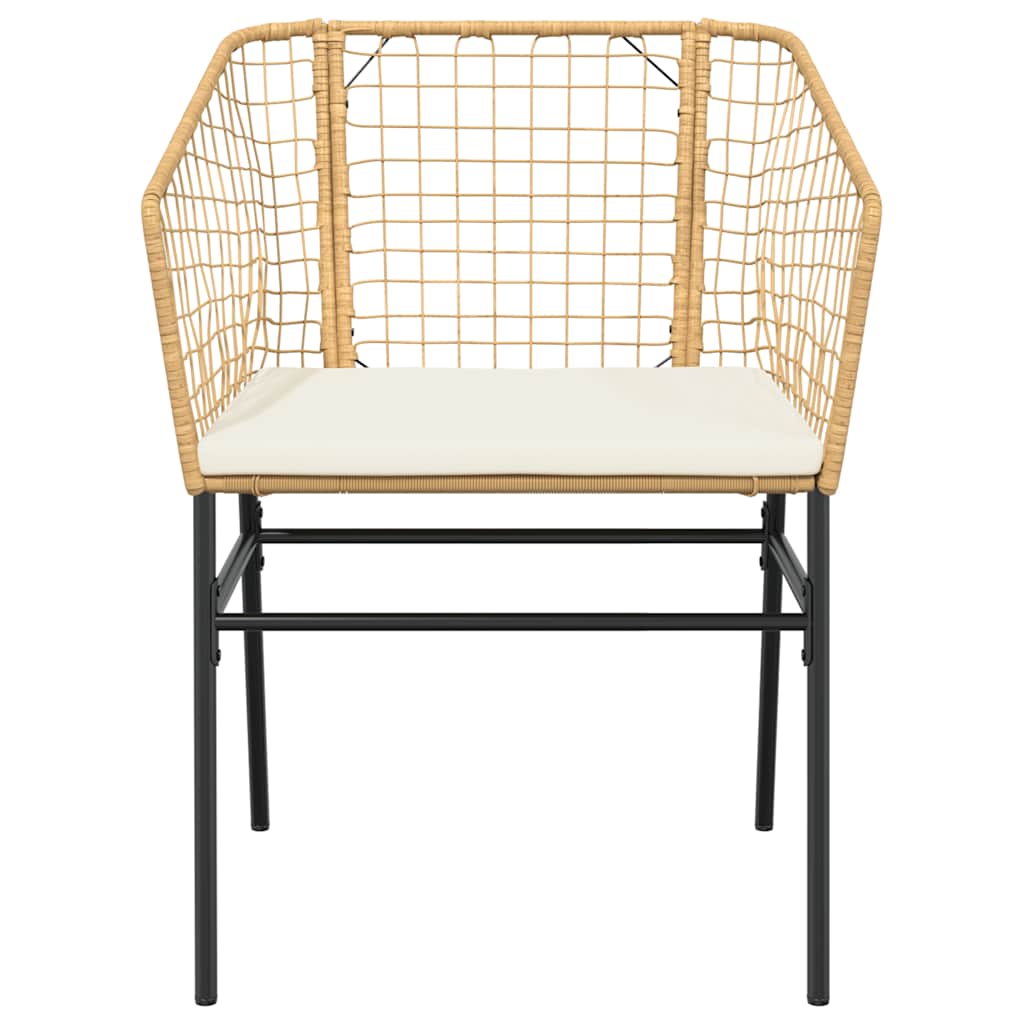 5 Dele Spisebordssæt Til Haven M. Hynder Polyrattan Glas Brun