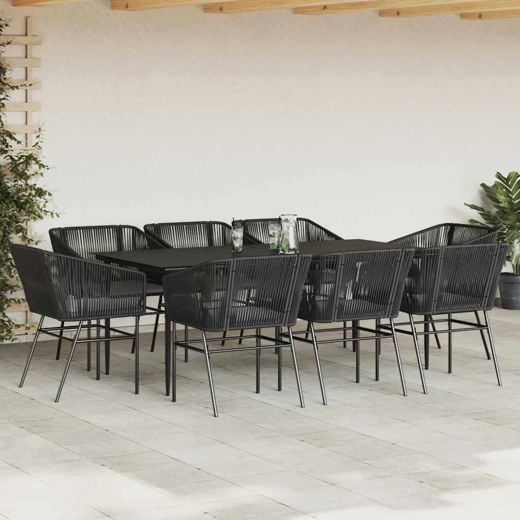 7 Dele Spisebordssæt Til Haven M. Hynder Polyrattan Glas