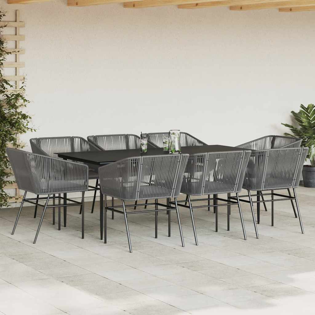 7 Dele Spisebordssæt Til Haven M. Hynder Polyrattan Glas