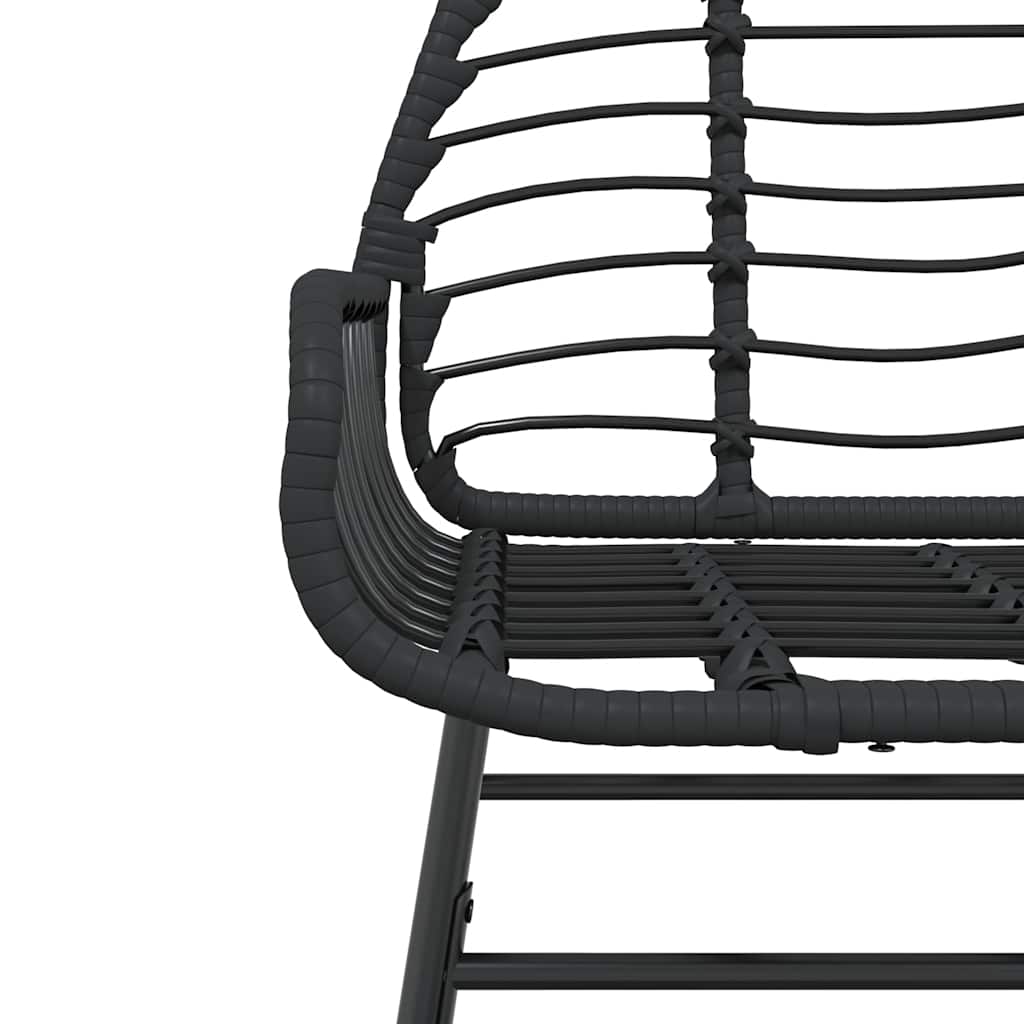 3 Dele Spisebordssæt til Haven Polyrattan Glas Sort - billede 8