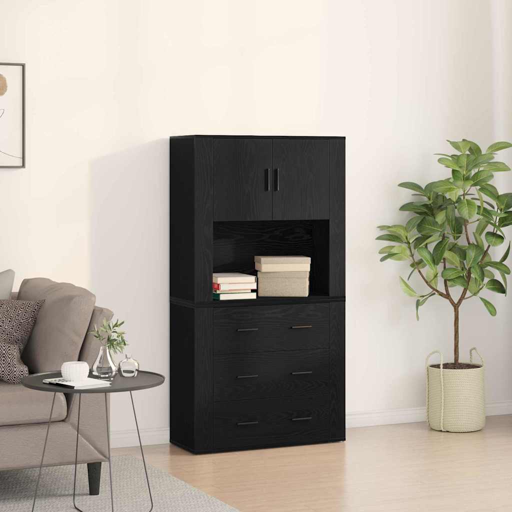Highboard 80 X 33 X 150 Cm Konstrueret Træ - Variant 3334345