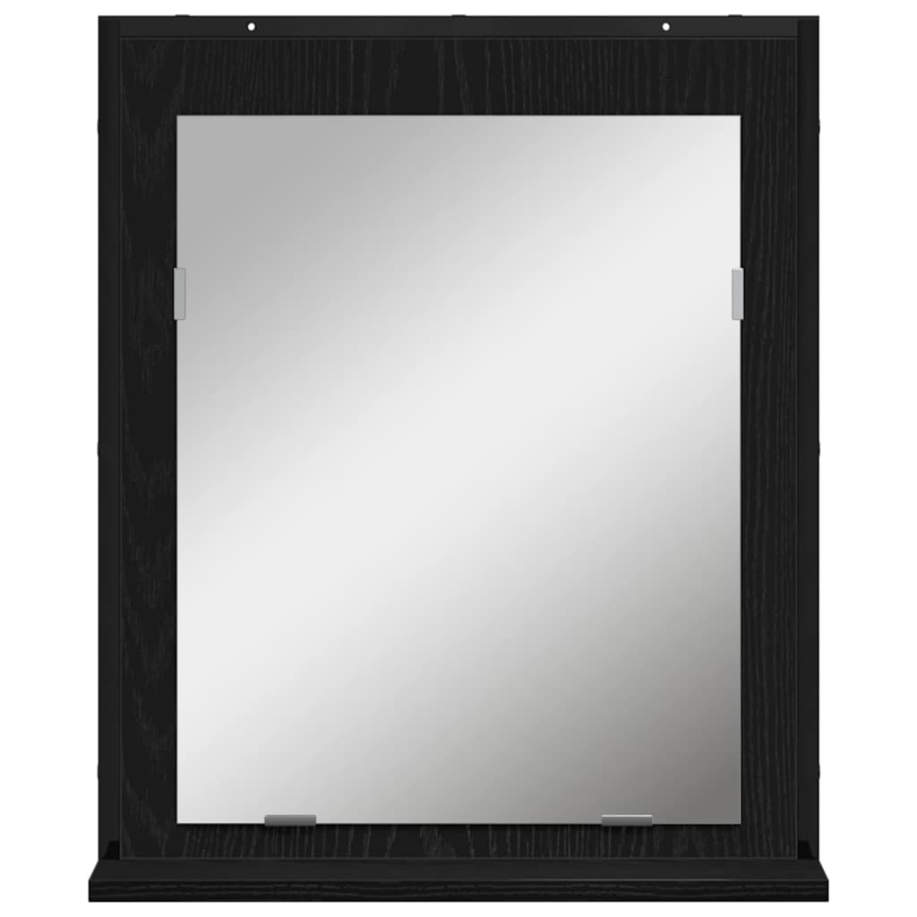 Badeværelsesmøbel Sæt Med Dør 4 Pcs Sort 33 X 33 X 185.5 Cm - Billede 11