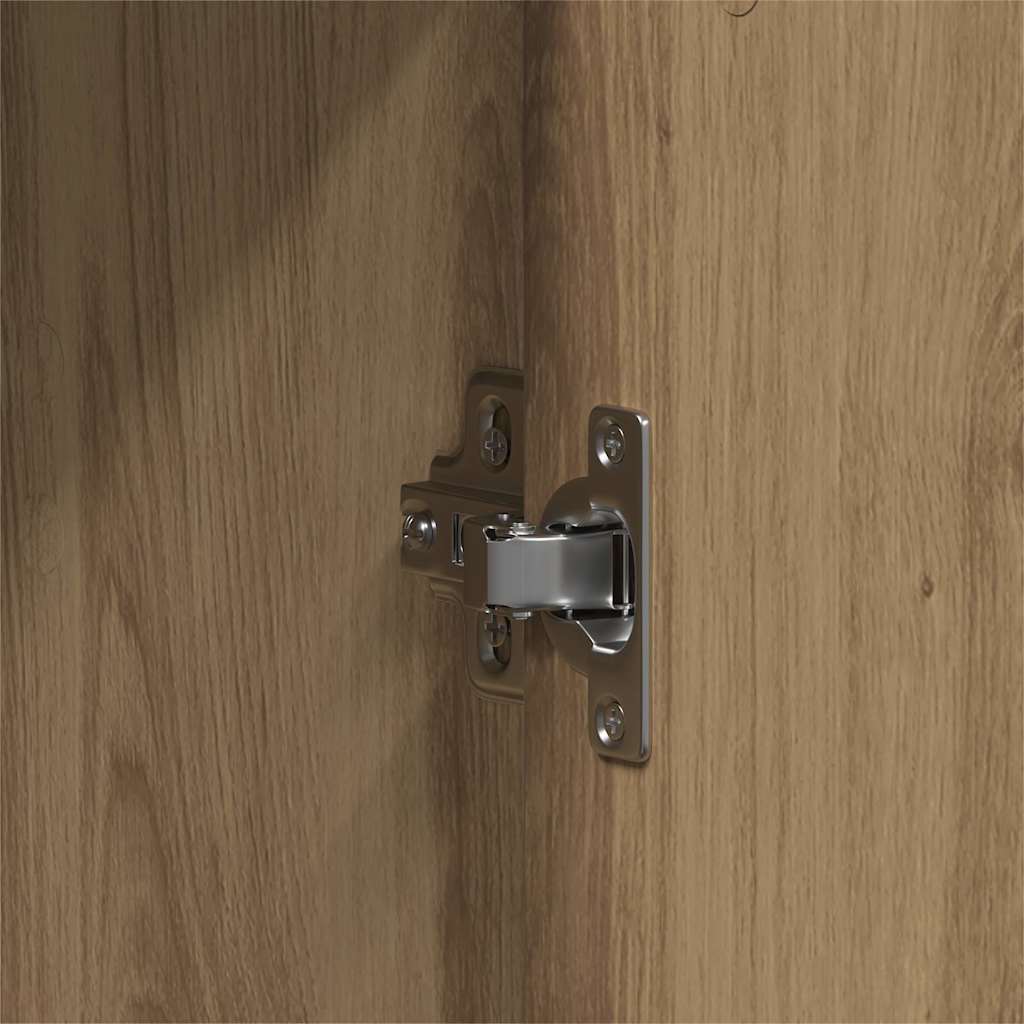 Badeværelsesmøbel Sæt Med Dør 4 Pcs Brun 33 X 33 X 185.5 Cm - Billede 11