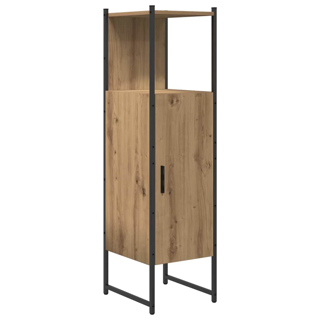 Badeværelsesmøbel Sæt Med Dør 4 Pcs Brun 33 X 33 X 185.5 Cm - Billede 5