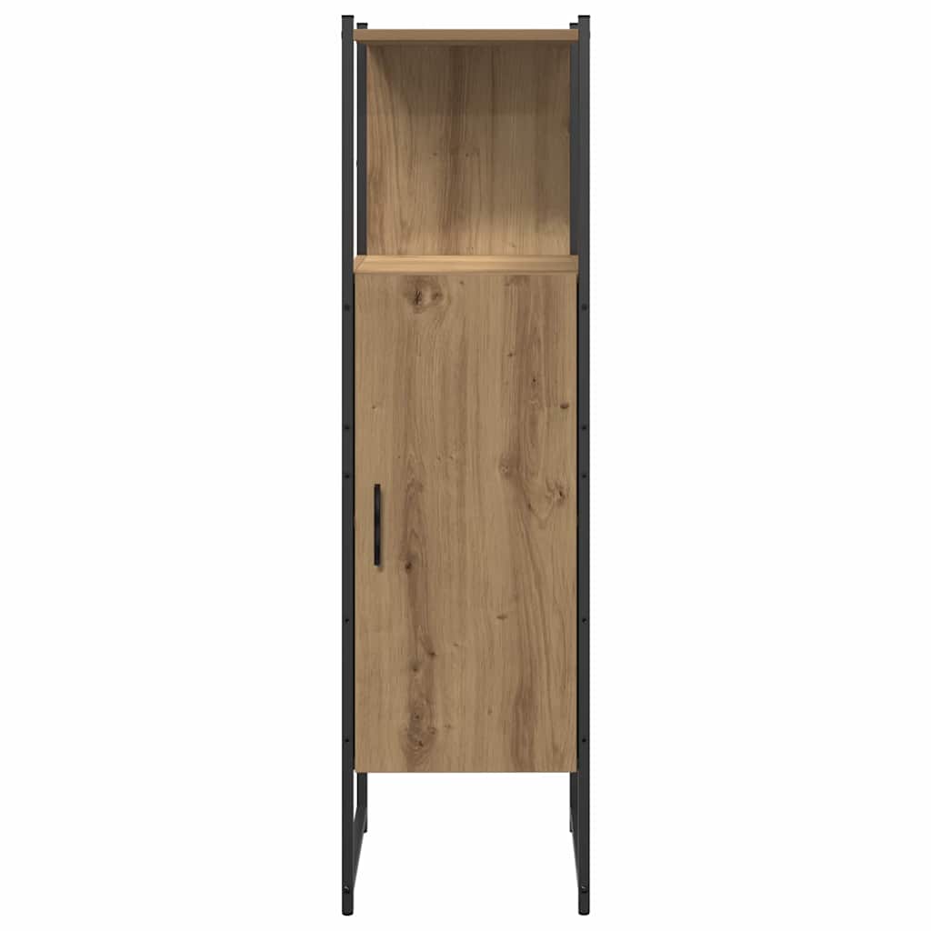 Badeværelsesmøbel Sæt Med Dør 4 Pcs Brun 33 X 33 X 185.5 Cm - Billede 8