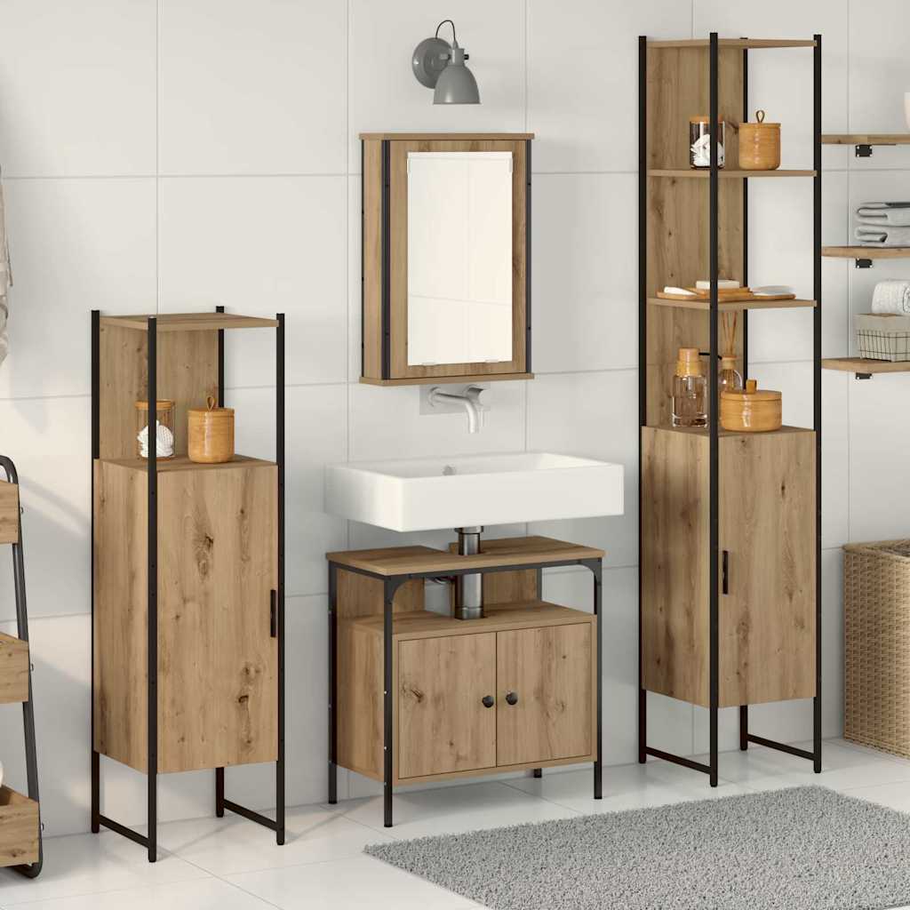 Badeværelsesmøbel Sæt 4 Pcs Artisan Eg 33 X 33 X 185.5 Cm - Hovedbillede