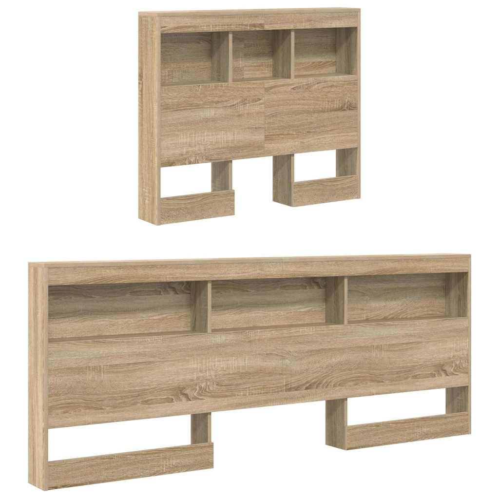 Opbevaringshovedgavl Med Hylde Sonoma-eg 90 Cm Konstrueret Træ - Billede 4