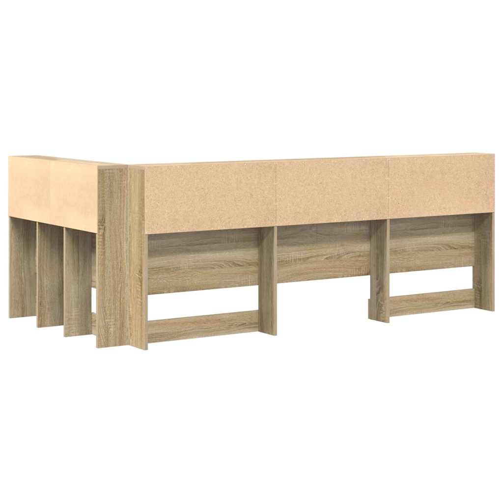 Opbevaringshovedgavl Med Hylde Sonoma-eg 90 Cm Konstrueret Træ - Billede 7