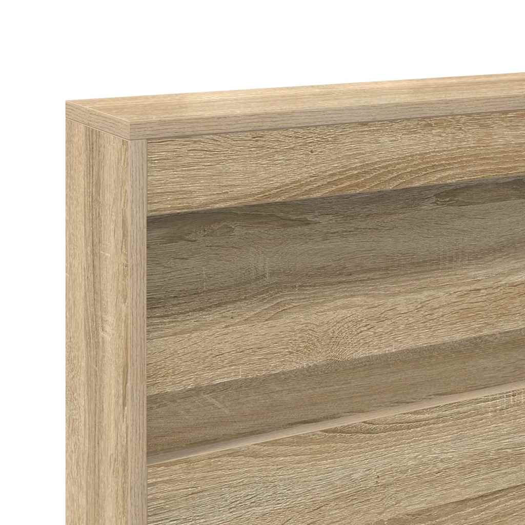 Opbevaringshovedgavl Med Hylde Sonoma-eg 120 Cm Konstrueret Træ - Billede 8