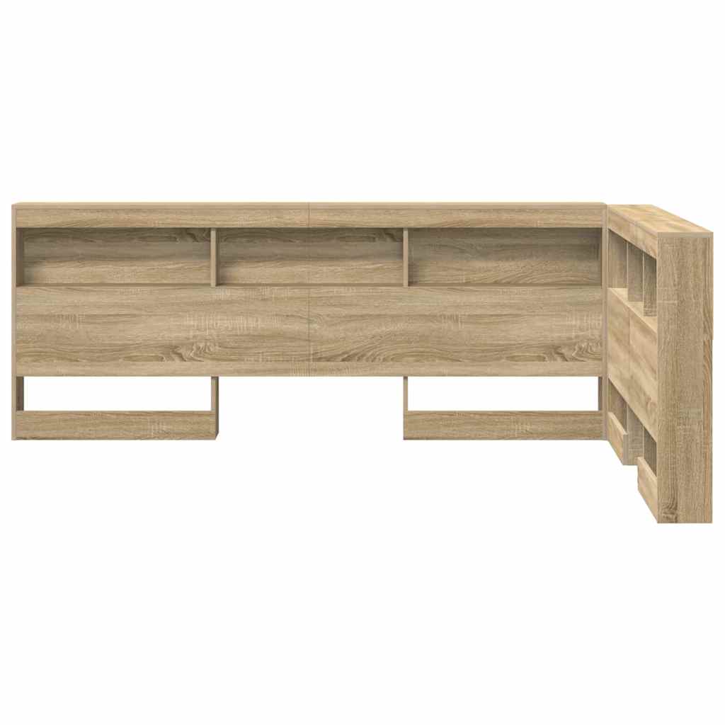 Opbevaringshovedgavl Med Hylde Sonoma-eg 120 Cm Konstrueret Træ - Billede 5