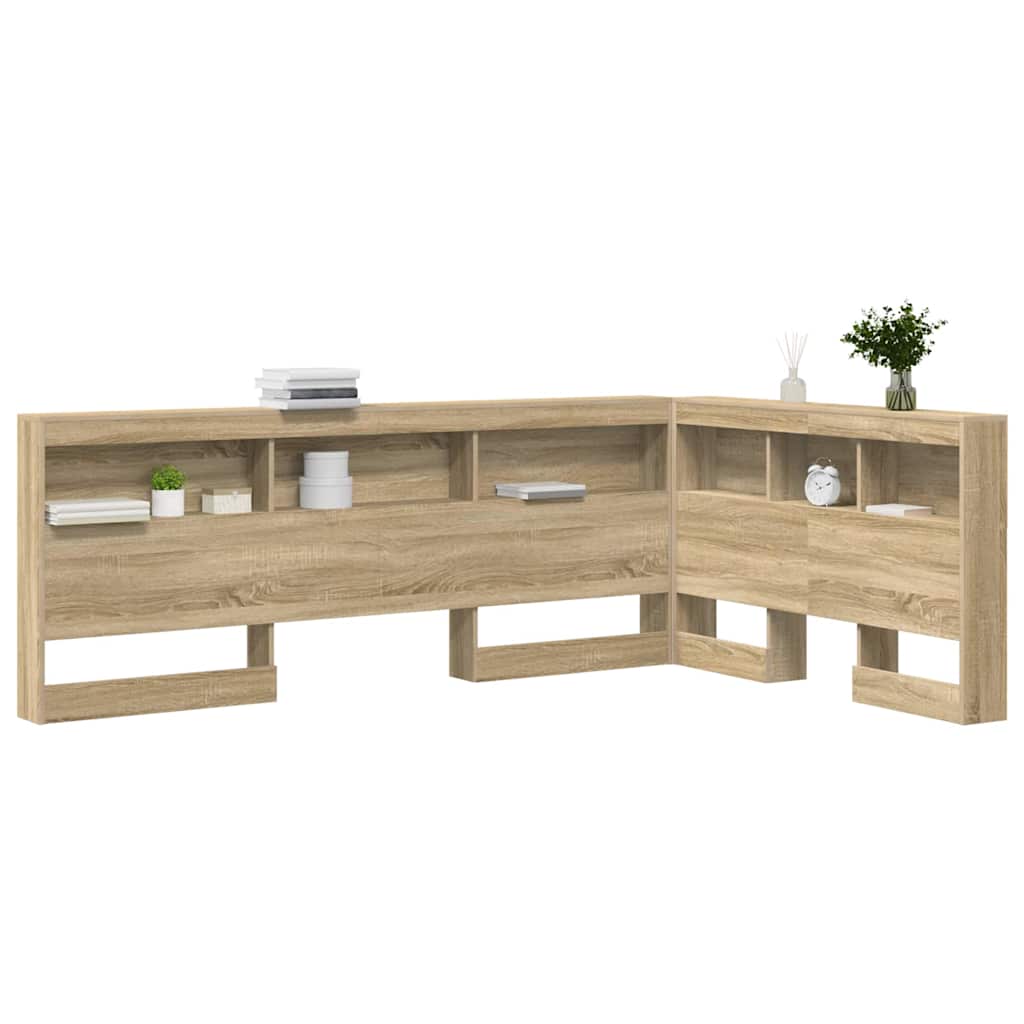 Opbevaringshovedgavl Med Hylde Sonoma-eg 120 Cm Konstrueret Træ - Billede 3