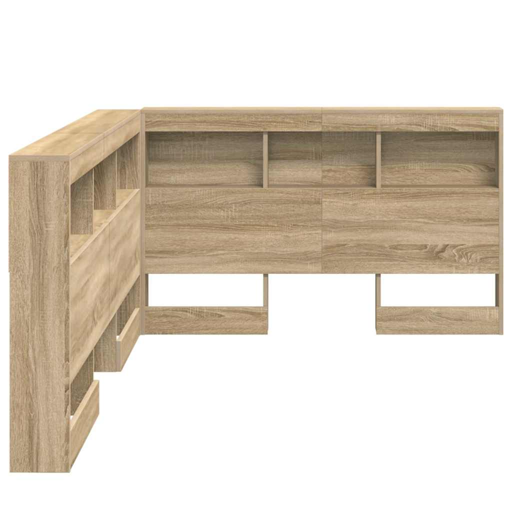 Opbevaringshovedgavl Med Hylde Sonoma-eg 120 Cm Konstrueret Træ - Billede 6