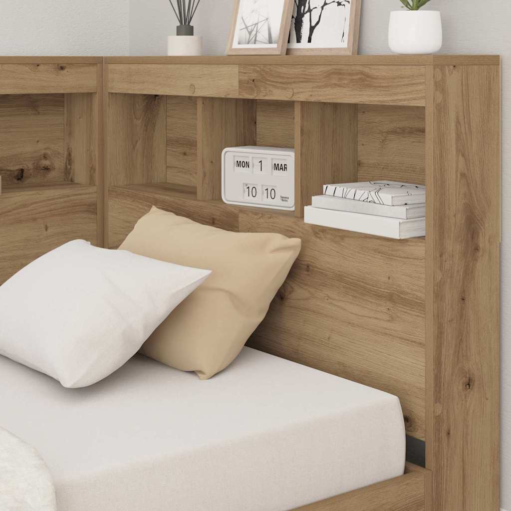Opbevaringshovedgavl Med Hylde Artisan Eg 75 Cm Konstrueret Træ - Billede 4