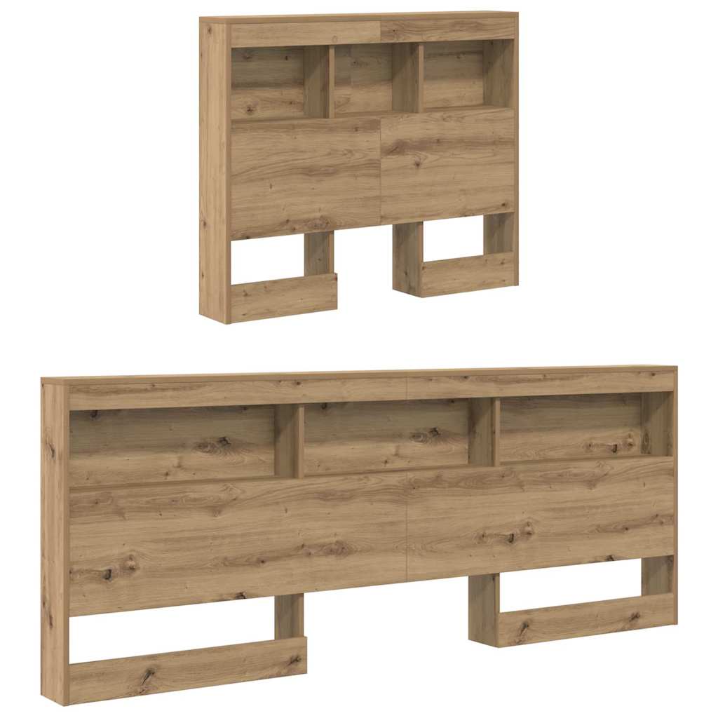 Opbevaringshovedgavl Med Hylde Artisan Eg 75 Cm Konstrueret Træ - Billede 5