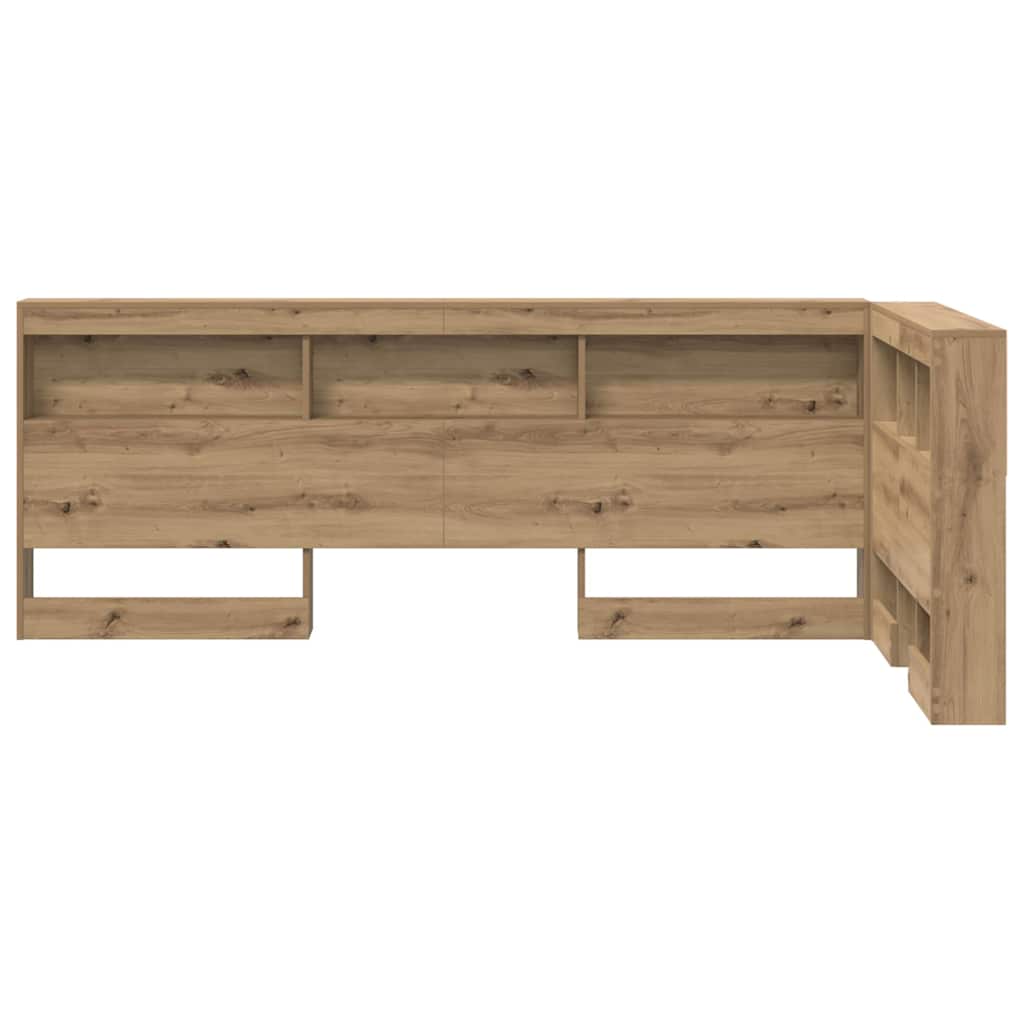 Opbevaringshovedgavl Med Hylde Artisan Eg 75 Cm Konstrueret Træ - Billede 6