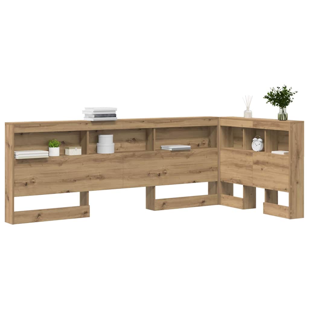 Opbevaringshovedgavl Med Hylde Artisan Eg 75 Cm Konstrueret Træ - Billede 3