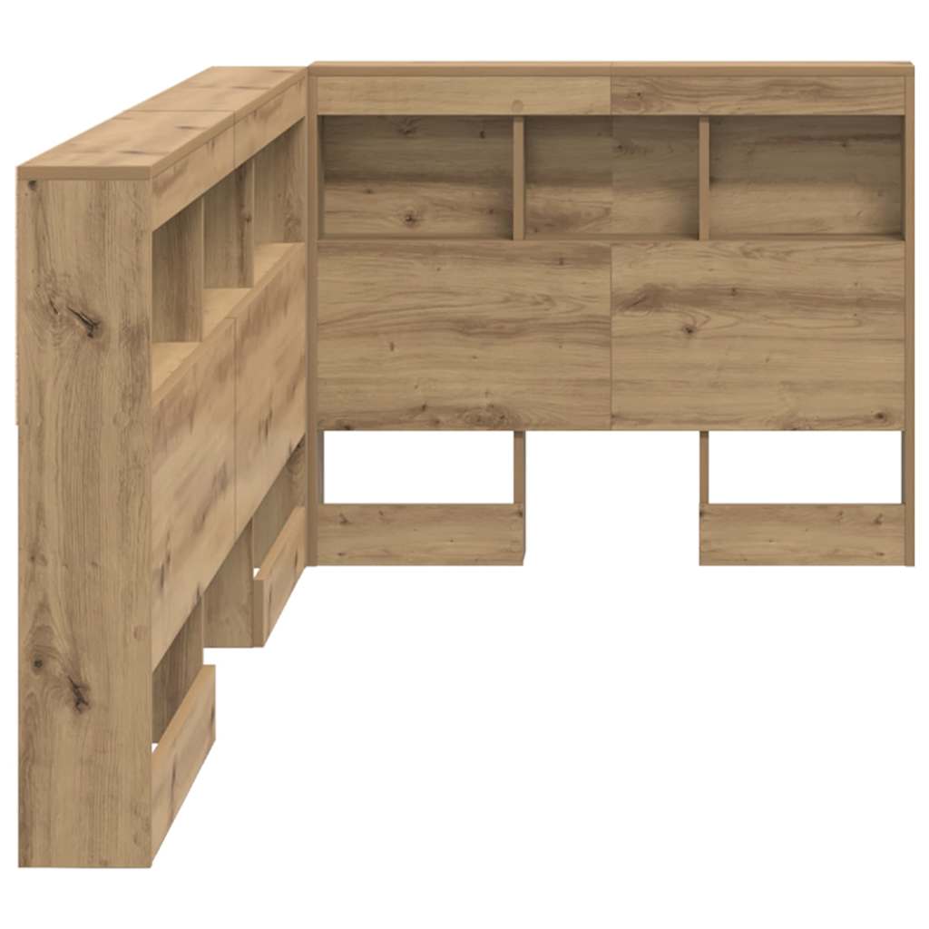 Opbevaringshovedgavl Med Hylde Artisan Eg 75 Cm Konstrueret Træ - Billede 7