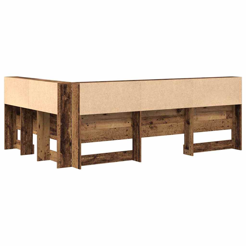 Opbevaringshovedgavl Gammelt Træ 120 Cm Konstrueret Træ - Billede 8
