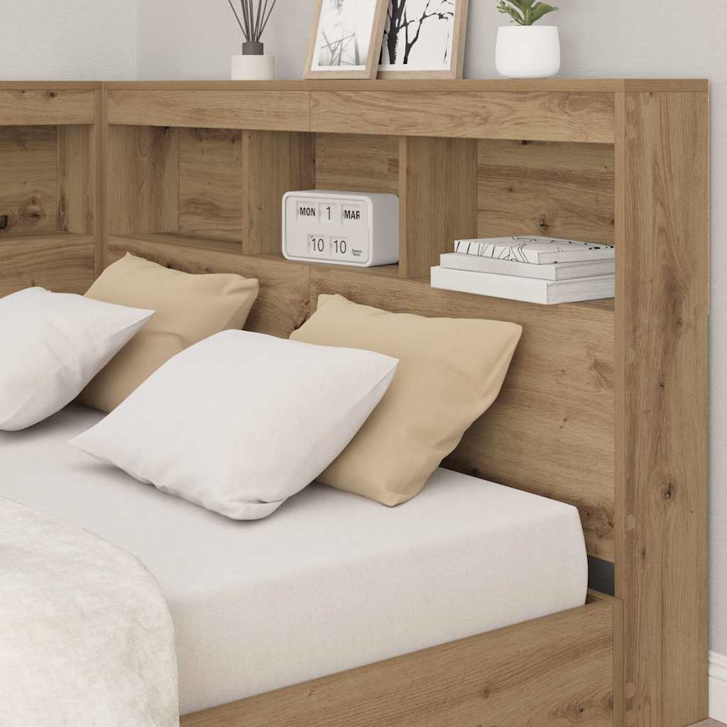 Opbevaringshovedgavl Artisan Eg 120 Cm Konstrueret Træ - Billede 4