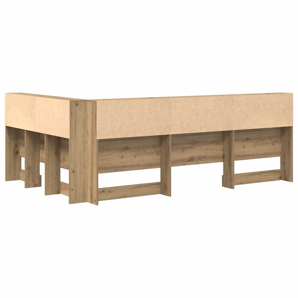 Opbevaringshovedgavl Artisan Eg 120 Cm Konstrueret Træ - Billede 8